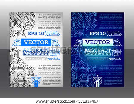 abstract technology brochure technology scheme book stock vector