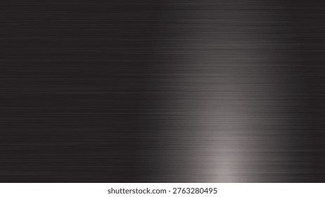 Abstract technology brushed dark metal texture background. Chrome, silver, steel, aluminum style for wallpapers, presentations and design concepts. Vector illustration.