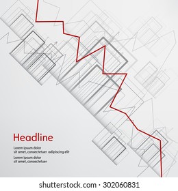abstract technology business background. Isolated. Vector illustration.