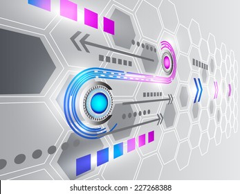 Abstract technology business background, vector illustration