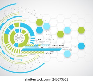 Abstract technology business background. Vector