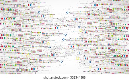 Abstract technology business background. Vector