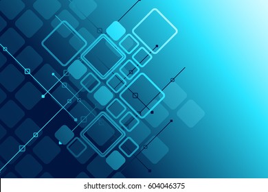 
Abstract technology and business communications blue background, vector graphics, abstract geometry