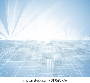 Abstract technology and for business presentation background. Vector solution