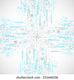 Abstract technology business template background. Vector