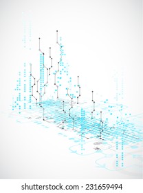 Abstract technology business template background. Vector