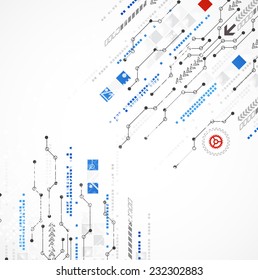 Abstract technology business template background. Vector