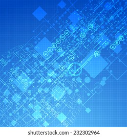 Abstract technology business template background. Vector