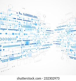 Abstract technology business template background. Vector