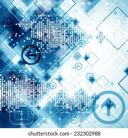 Abstract technology business template background. Vector