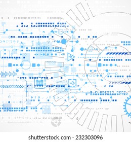Abstract technology business template background. Vector