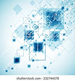 Abstract technology business template background. Vector