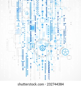 Abstract technology business template background. Vector