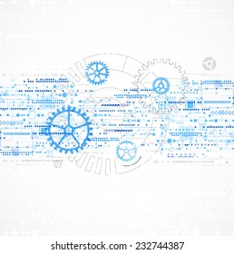 Abstract technology business template background. Vector