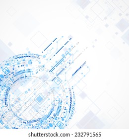 Abstract technology business template background. Vector