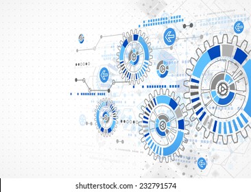 Abstract technology business template background. Vector