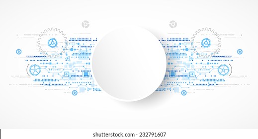 Abstract technology business template background. Vector