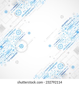 Abstract technology business template background. Vector