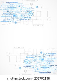 Abstract technology business template background. Vector
