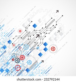 Abstract technology business template background. Vector