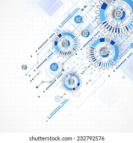 Abstract technology business template background. Vector