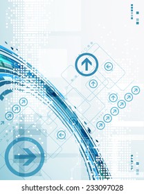 Abstract technology business template background. Vector