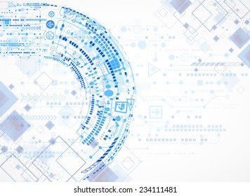Abstract technology business template background. Vector