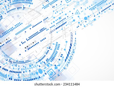 Abstract technology business template background. Vector