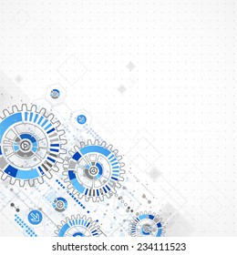Abstract technology business template background. Vector