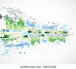 Abstract technology business template background. Vector