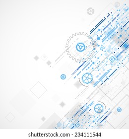 Abstract technology business template background. Vector