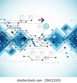 Abstract technology business template background. Vector