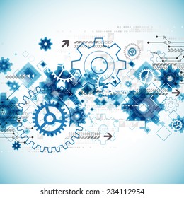 Abstract technology business template background. Vector