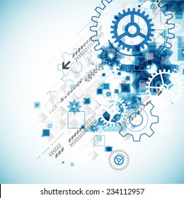 Abstract technology business template background. Vector