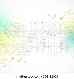 Abstract technology business template background. Vector