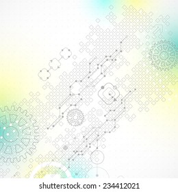 Abstract technology business template background. Vector