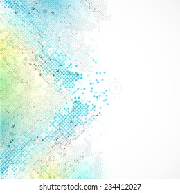 Abstract technology business template background. Vector