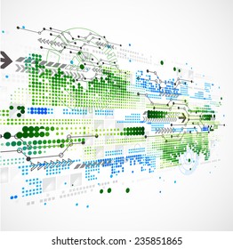Abstract technology business template background. Vector