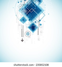 Abstract technology business template background. Vector