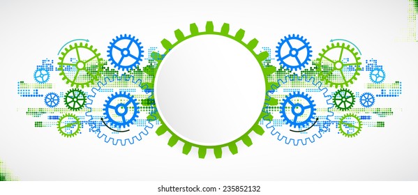 Abstract technology business template background. Vector
