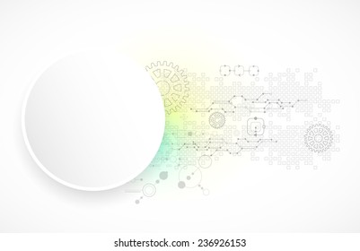 Abstract technology business template background. Vector