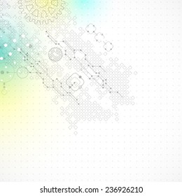 Abstract technology business template background. Vector