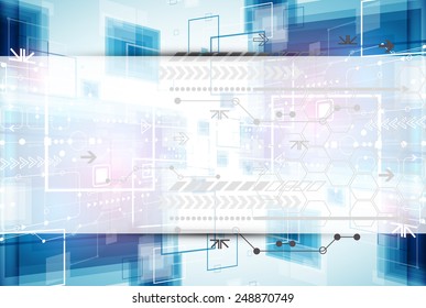 Abstract technology business template background. Vector
