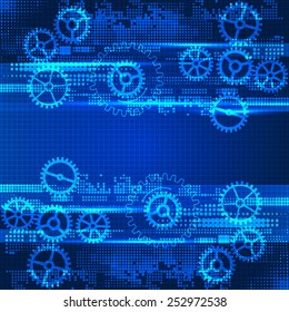 Abstract technology business template background. Vector