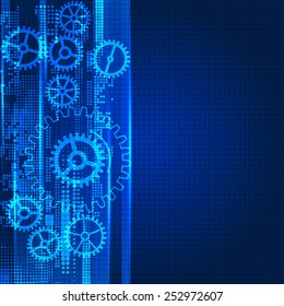 Abstract technology business template background. Vector