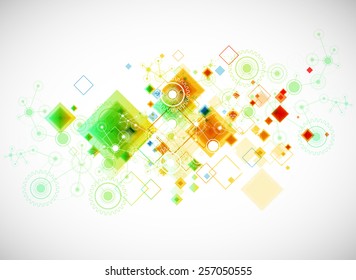 Abstract technology business template background. Vector