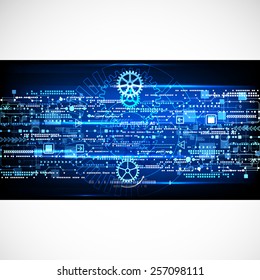 Abstract technology business template background. Vector