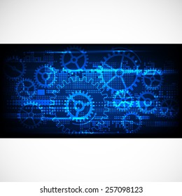 Abstract technology business template background. Vector