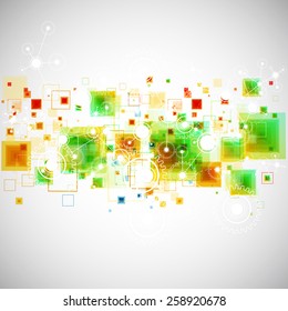 Abstract technology business template background. Vector