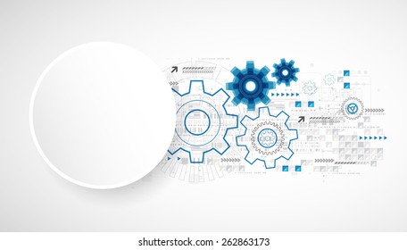 Abstract technology business template background. Vector